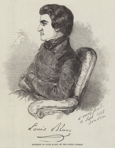Portret van Louis Blanc door Count Alfred D